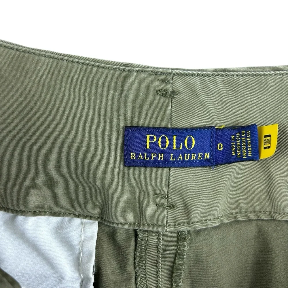Polo Ralph Lauren Womens Belted Tapered Leg Pleated Pants Size 0 Green Preppy Gr - Picture 13 of 16